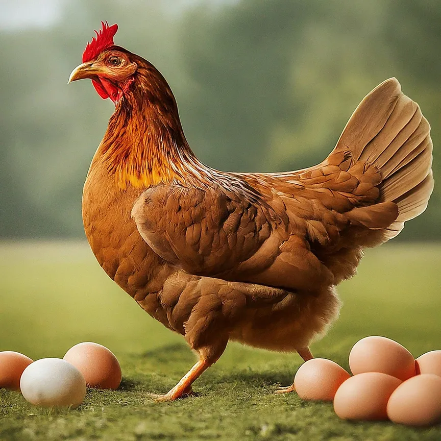 gallinas en el jardín