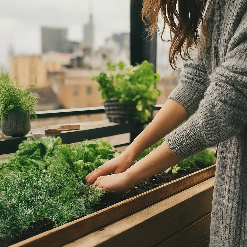 persona cosechando verduras