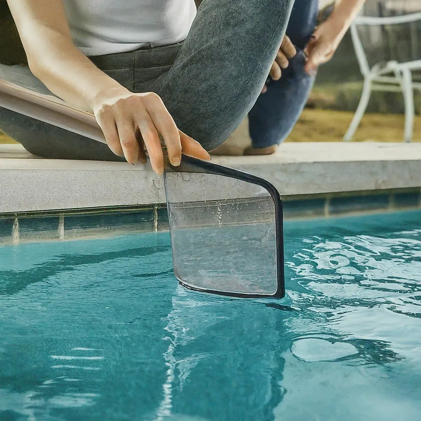 piscina con agua limpia