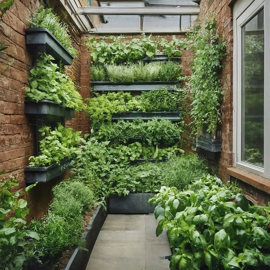 plantas en un balcón