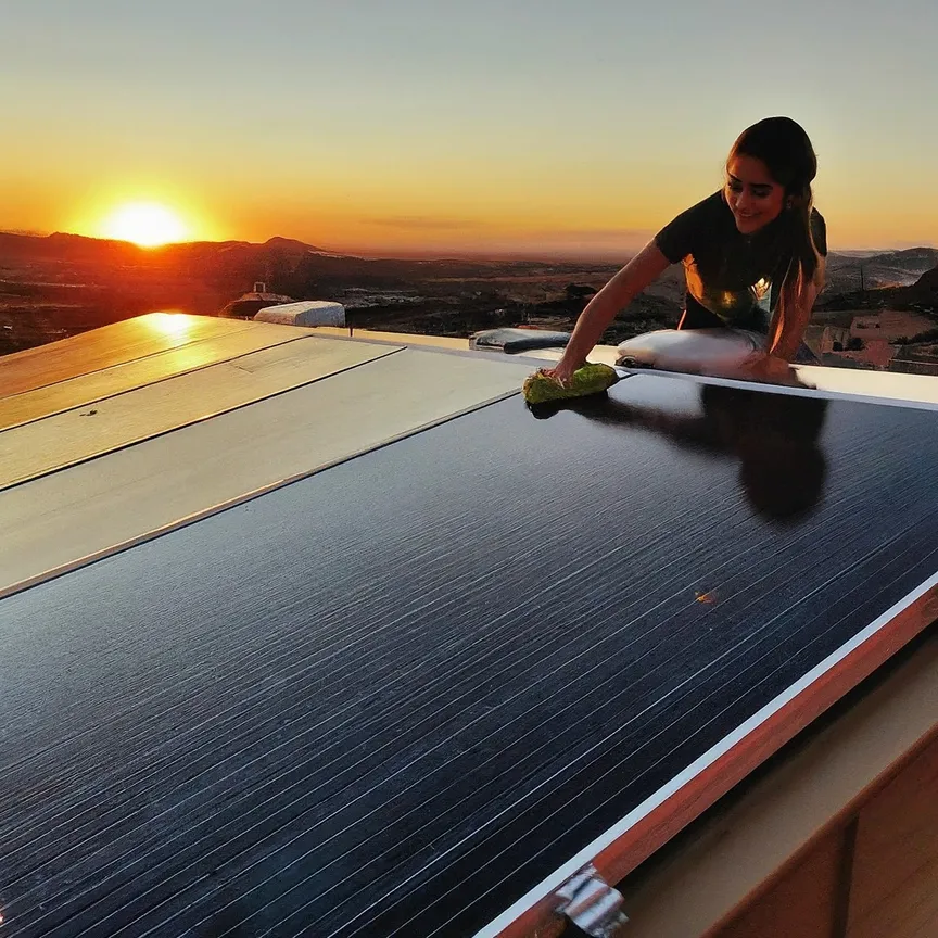 autocaravana con paneles solares