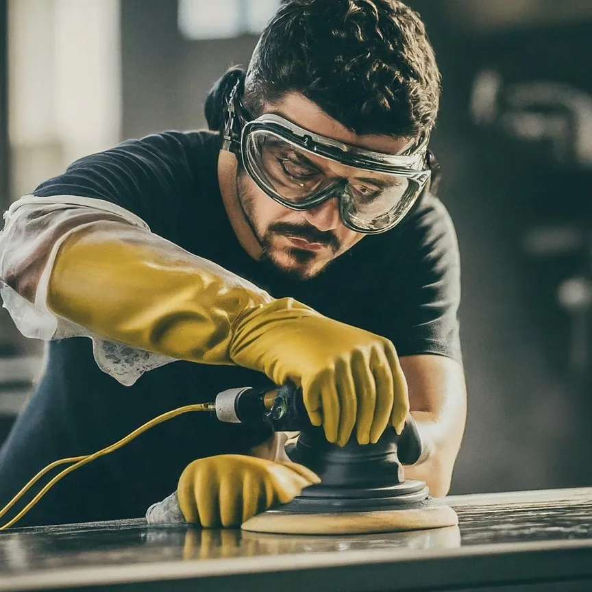 guantes y gafas de seguridad